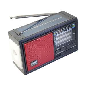 NNS NS-2038SL HORDAZHATÓ BLUETOOTH NAPELEMES RÁDIÓ LÁMPÁVAL ÉS ZSEBLÁMPÁVAL-PIROS