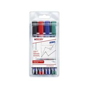 Edding 360 whiteboard markers, 4 pack, black, red, blue, green, 1.5-3mm round tip - Whiteboard & flipchart marker