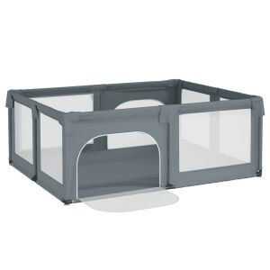 vidaXL Oxford Szövet Babajáróka, Szürke, 190x150x70 cm - Járóka