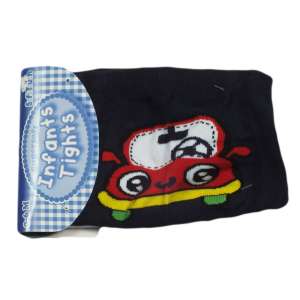 Dark blue baby tights with a red car print, 80/86 size, suitable for 12-18 months old boys - Babies & Toddler