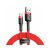 Baseus Cafule 2m USB-A to USB-C Cable - Red Braided Design with Organizer Strap