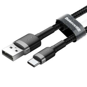 Cablu USB-C, 2A, 2m, gri-negru, Baseus 67435970 Încărcător de telefoane