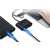 UGREEN USB 3.0 Hub mit USB-C 3.1, 4 Port, OTG, schwarz, an Laptop und externe Festplatte angeschlossen