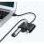 UGREEN USB 3.0 Hub mit USB-C 3.1, 4 Port, OTG, schwarz, an Laptop mit USB-Stick und externer Festplatte angeschlossen