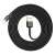 Baseus Cafule USB to Lightning cable, coiled black braided cord