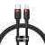Baseus Cafule USB-C to Lightning cable, black and red, 1 meter long