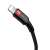 Baseus Cafule USB-C to Lightning cable, black and red, 1 meter long