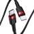 Baseus Cafule USB-C to Lightning cable, black and red, 1 meter long