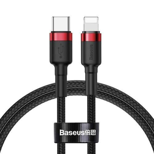 Baseus Cafule USB-C and Lightning connectors, braided cable