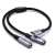 UGREEN USB-C към 2x 3,5 мм аудио разделителен кабел, 25 см, Сребрист