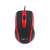 Mouse optic Havit MS753 cu fir, negru și roșu, vedere de sus
