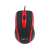 Mouse optic Havit MS753 cu fir, negru și roșu, vedere de sus