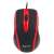 Mouse optic Havit MS753 cu fir, negru și roșu, vedere de sus