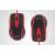 Havit MS753 mysz przewodowa optyczna, czarny i czerwony, widok z przodu i z tyłu