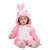 Baby Premium Plush Plush Plush Pigurumi Jumpsuit - Bunny #pink-white 31589174}