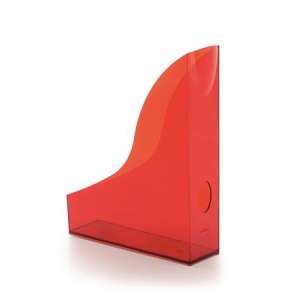 DURABLE Iratpapucs, műanyag, 73 mm, DURABLE, "Basic", áttetsző piros