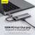 Baseus Metal Gleam Series 6-in-1 Multifunktions-Type-C HUB Docking Station Space Grau angeschlossen an einen Laptop, zeigt 100W PD Schnellladen