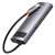 Hub 6w1 Baseus Metal Gleam Series, USB-C na 3x USB 3.0 + HDMI + USB-C PD + Ethernet RJ45 80236009