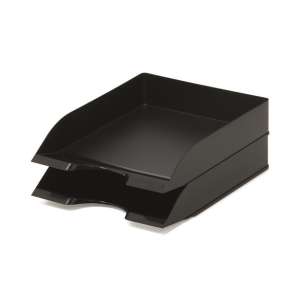 DURABLE Basic fekete műanyag irattálca, ferde nézetből - Durable