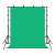 Puluz Photo Studio Background Support Set PKT5204 green backdrop, 2x2m mount, 1.6x2m backdrop, tripod stands, cross bars, clips, and securing clips