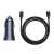Baseus Golden Contactor Pro Car Charger, USB + USB-C, QC4.0+, PD, SCP, 40W (Grey) + USB-C Cable for iPhone 1m (Black) 79470807