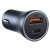 Baseus Golden Contactor Pro car charger, close-up of USB and USB-C ports