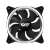 Darkflash DR12 Pro ARGB 120mm PC fan, black, front view, with white LED lighting