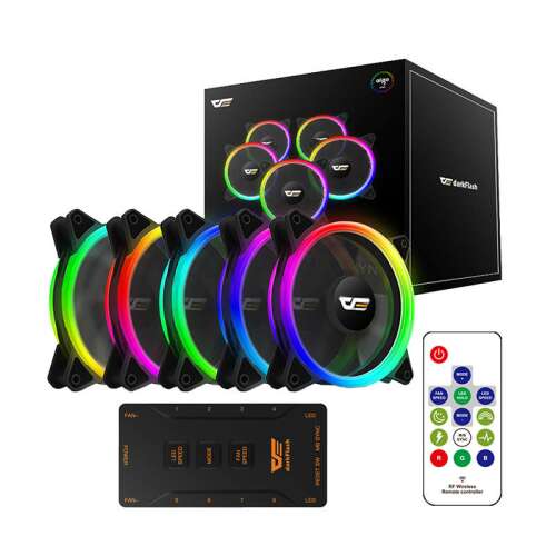 Darkflash DR12 Pro ARGB fan set for computer 5in1 120x120 (black)
