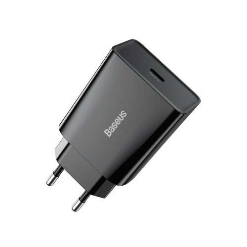 Baseus Speed Mini 20W USB-C Schnellladegerät mit EU-Stecker, schwarz