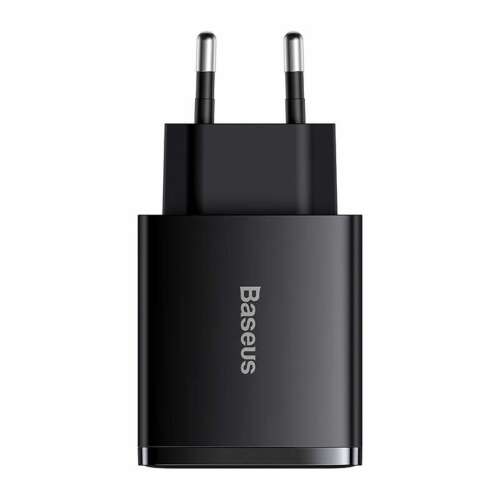Punjač Baseus Compact Quick Charger 2 x USB + USB-C 30W Crni 79599929