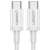 Cablu UGREEN US264 Type C la Type C, 60W, 2m, alb