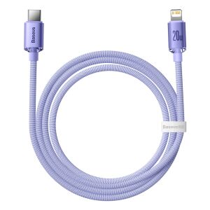 Baseus Crystal Shine 20W USB-C to Lightning cable, purple, coiled - Data Cable