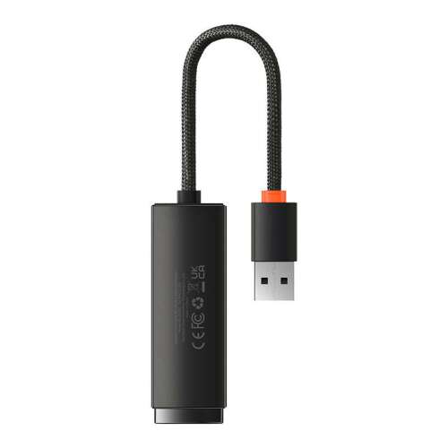Baseus Lite Serie USB - RJ45 Netzwerkadapter, 100Mbps (schwarz)
