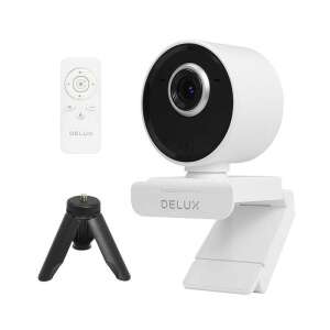 Intelligens webkamera mozgáskövető funkcióval és beépített mikrofonnal Delux DC07 (fehér) 2MP 1920x1080p 65952774 Webkamera