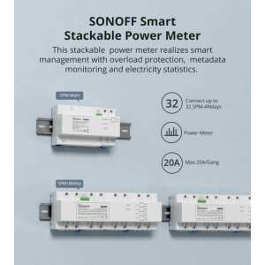 Systém Sonoff SPM inteligentný, stohovateľný merač energie, s modulmi SPM-Main a SPM-4Relay - Počítače a doplnky