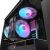 Darkflash DK352 Plus Schwarzes PC-Gehäuse Innenraum mit RGB-Lüftern und Komponenten