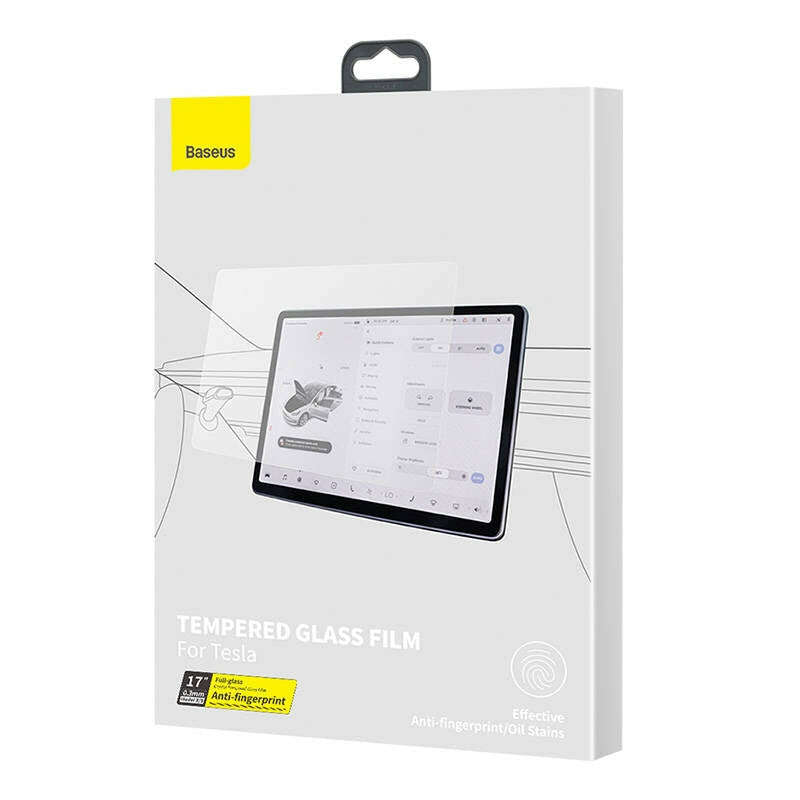 Baseus Crystal Kijelzővédő Fólia - Tesla Model X/S - Edzett Üveg...