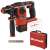Einhell HEROCCO cordless hammer drill, red and black, with Power X-Change battery, carrying case, and bit