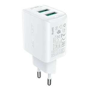 Acefast A33 18W dual USB wall charger, white - ACEFAST
