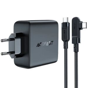 Acefast A37 100W GaN Wandladegerät mit abgewinkeltem USB-C-Kabel - ACEFAST