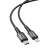 Acefast USB-C to Lightning cable, black, 1.2m, close-up
