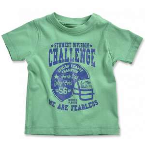 Blue Seven boys green t-shirt with american football print, challenge, fearless - Kids' T-Shirt