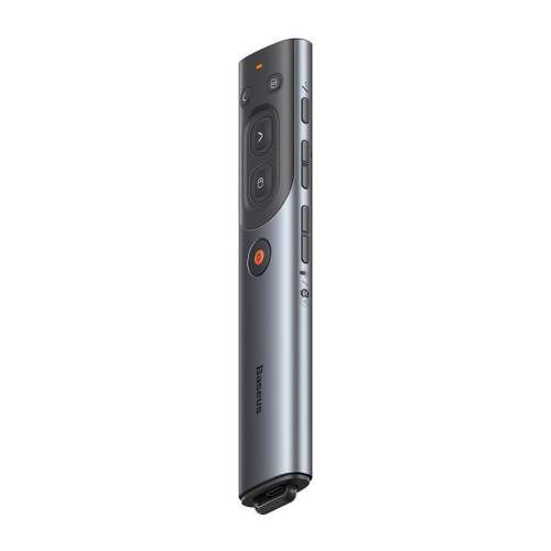 Baseus Orange Dot Telecomandă multifuncțională pentru prezentări, cu pointer laser roșu (gri)