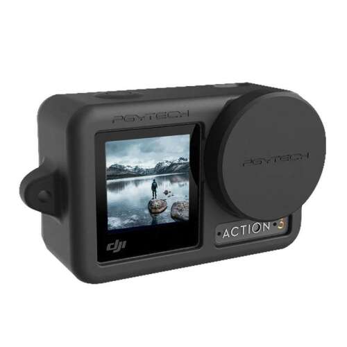 PGYTECH szilikon tok a DJI Osmo Action 3-hoz, fekete, védőburkolat akciókamera számára