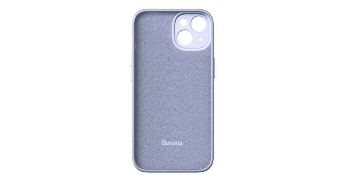 Baseus Liquid Silica iPhone 14 Case glass film and cleaning kit purple