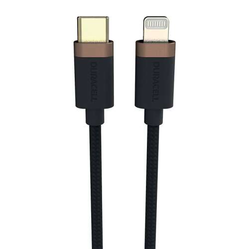 Duracell USB-C to Lightning Cable, 1m, Black
