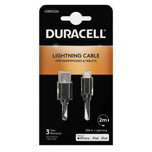 Cable USB to Lightning Duracell 2m (black) 66134000 