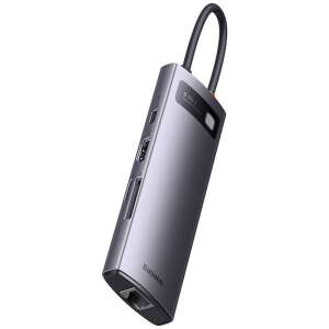 Widok pod kątem Hub USB-C Baseus StarJoy 8-w-1 z portami - Koncentrator USB