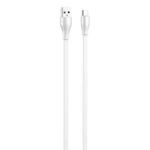 LDNIO LS550 USB - USB-C kábel, 2.4A, 0.2m, fehér - LDNIO