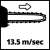 Einhell GH-EC 1835 chainsaw feature: 13.5 m/sec cutting speed